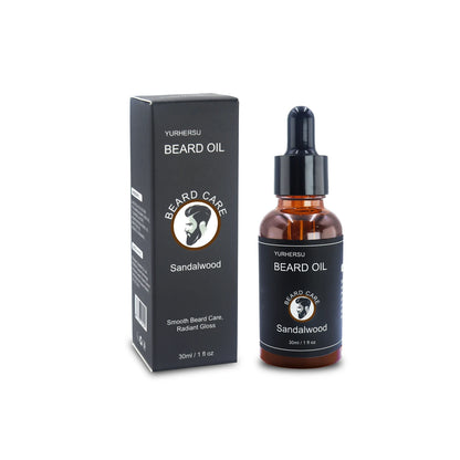YURHERSU30ml new facial hair and beard growth oil is suitable for men's thick, soft, smooth, nutritious beard oil beard care